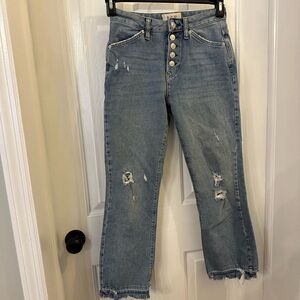 We The Free Blue Ankle Cropped Jeans